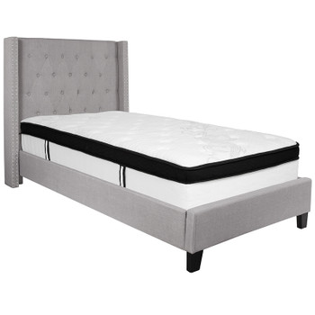 Flash Furniture Riverdale Twin Platform Bed Set-Gray, Model# HG-BMF-41-GG