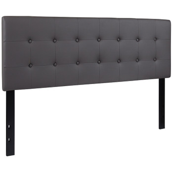 Flash Furniture Lennox Queen Headboard-Gray Vinyl, Model# HG-HB1705-Q-GY-GG