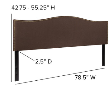 Flash Furniture Lexington King Headboard-Brown Fabric, Model# HG-HB1707-K-DBR-GG