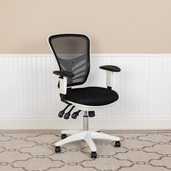 Flash Furniture Black/White Mesh Office Chair, Model# HL-0001-WH-BK-GG 2