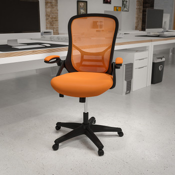 Flash Furniture Orange Mesh Office Chair, Model# HL-0016-1-BK-OR-GG 2
