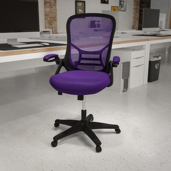 Flash Furniture Purple Mesh Office Chair, Model# HL-0016-1-BK-PUR-GG 2
