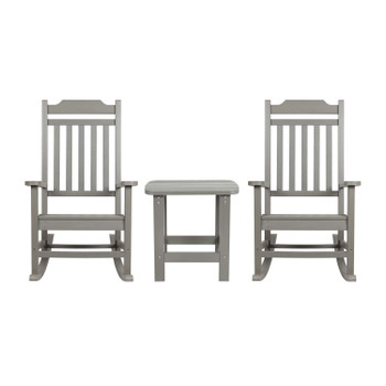 Flash Furniture Winston Gray Table and 2 Chair Set, Model# JJ-C14703-2-T14001-GY-GG