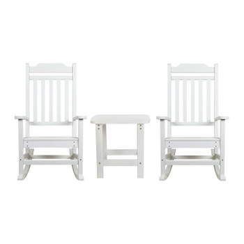 Flash Furniture Winston White Table and 2 Chair Set, Model# JJ-C14703-2-T14001-WH-GG
