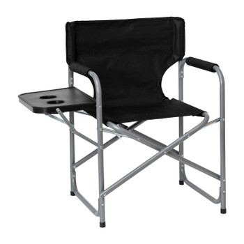 Flash Furniture Black Folding Directors Chair, Model# JJ-CC305-BK-GG
