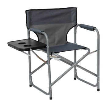 Flash Furniture Gray Folding Directors Chair, Model# JJ-CC305-GY-GG