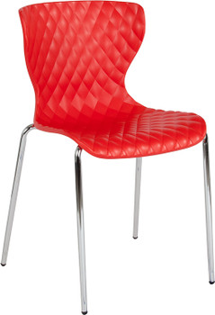 Flash Furniture Lowell Red Plastic Stack Chair, Model# LF-7-07C-RED-GG