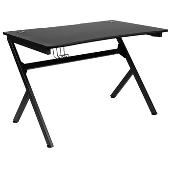 Flash Furniture Black Computer Gaming Desk, Model# NAN-NJ-TG-D1904-GG