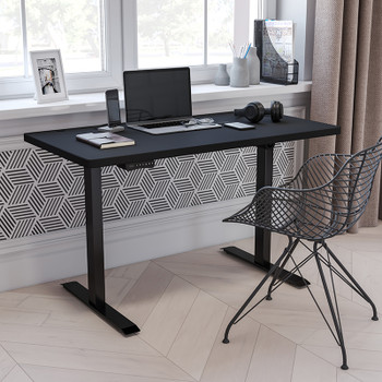 Flash Furniture Black Electric Standing Desk, Model# NAN-TG-2046-BK-GG 2