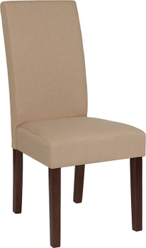 Flash Furniture Greenwich Series Beige Fabric Parsons Chair, Model# QY-A37-9061-BGE-GG