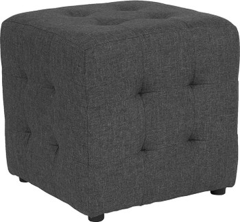 Flash Furniture Avendale Dk Gray Fabric Tufted Pouf, Model# QY-S02-DGY-GG