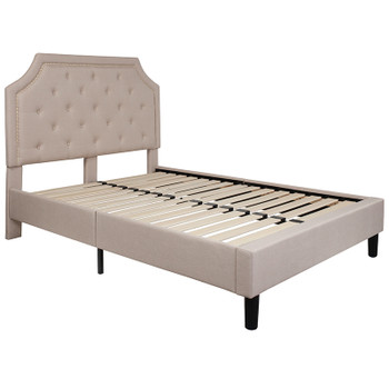 Flash Furniture Brighton Full Platform Bed-Beige, Model# SL-BK4-F-B-GG