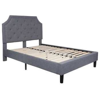 Flash Furniture Brighton Full Platform Bed-Light Gray, Model# SL-BK4-F-LG-GG