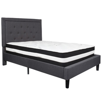 Flash Furniture Roxbury Full Platform Bed Set-Gray, Model# SL-BM-30-GG