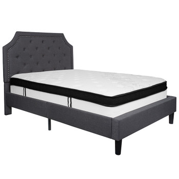 Flash Furniture Brighton Full Platform Bed Set-Gray, Model# SL-BMF-14-GG