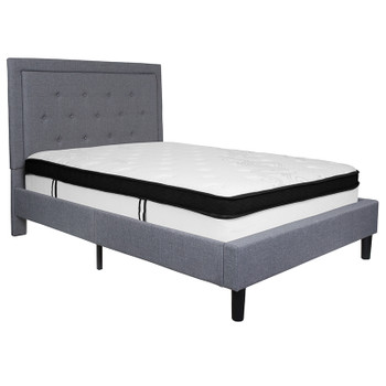 Flash Furniture Roxbury Full Platform Bed Set-Gray, Model# SL-BMF-26-GG
