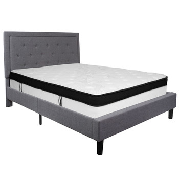 Flash Furniture Roxbury Queen Platform Bed Set-Gray, Model# SL-BMF-27-GG