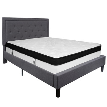 Flash Furniture Roxbury Queen Platform Bed Set-Gray, Model# SL-BMF-31-GG