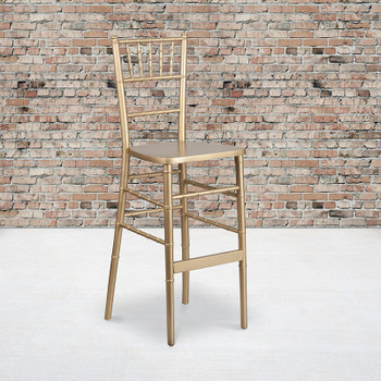Flash Furniture HERCULES Series Gold Wood Chiavari Barstool, Model# XA-CH-BAR-GO-GG 2