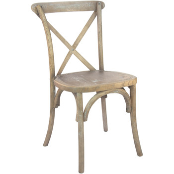 Flash Furniture Medium Natural X-Back Chair, Model# X-BACK-MOWG