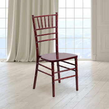 Flash Furniture HERCULES Series Mahogany Wood Chiavari Chair, Model# XS-MAHOGANY-GG 2