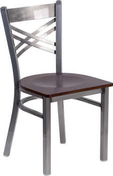 Flash Furniture HERCULES Series Clear X Chair-Wal Seat, Model# XU-6FOB-CLR-WALW-GG