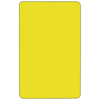 Flash Furniture 24x48 Yellow Activity Table, Model# XU-A2448-REC-YEL-H-A-CAS-GG 2