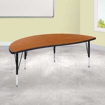 Flash Furniture 60" Circle Oak Activity Table, Model# XU-A60-HCIRC-OAK-T-P-GG 2