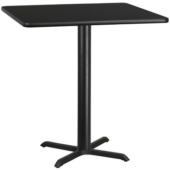 Flash Furniture 42SQ Black Table-33x33 X-Base, Model# XU-BLKTB-4242-T3333B-GG