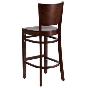 Flash Furniture Lacey Series Walnut Wood Stool, Model# XU-DG-W0094BAR-WAL-WAL-GG 2