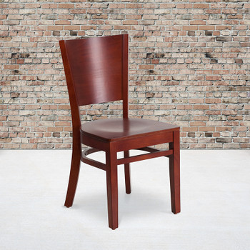 Flash Furniture Lacey Series Mahogany Wood Dining Chair, Model# XU-DG-W0094B-MAH-MAH-GG 2