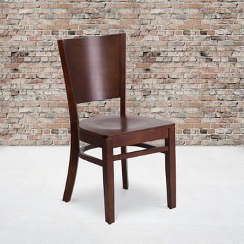 Flash Furniture Lacey Series Walnut Wood Dining Chair, Model# XU-DG-W0094B-WAL-WAL-GG 2