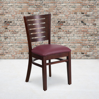 Flash Furniture Darby Series Walnut Wood Chair-Burg Vinyl, Model# XU-DG-W0108-WAL-BURV-GG 2