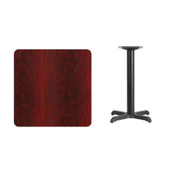 Flash Furniture 30SQ MA Laminate Table-X-Base, Model# XU-MAHTB-3030-T2222-GG 2