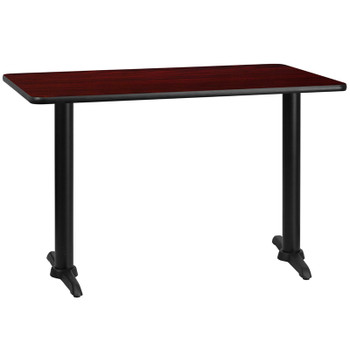 Flash Furniture 30x48 MA Laminate Table-T-Base, Model# XU-MAHTB-3048-T0522-GG