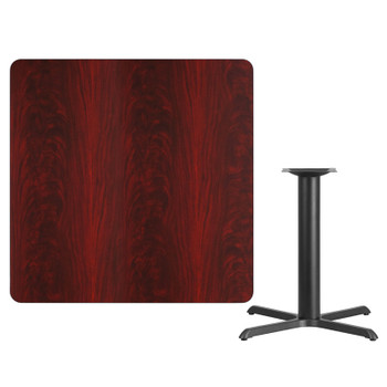 Flash Furniture 42SQ MA Laminate Table-X-Base, Model# XU-MAHTB-4242-T3333-GG 2