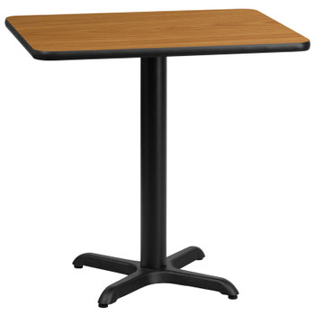 Flash Furniture 24x30 NA Laminate Table-X-Base, Model# XU-NATTB-2430-T2222-GG
