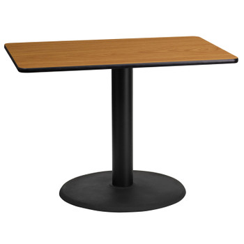 Flash Furniture 24x42 NA Laminate Table-RDBase, Model# XU-NATTB-2442-TR24-GG