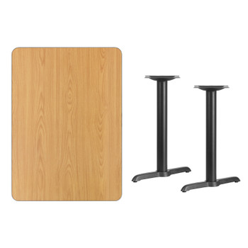 Flash Furniture 30x42 NA Laminate Table-T-Base, Model# XU-NATTB-3042-T0522-GG 2