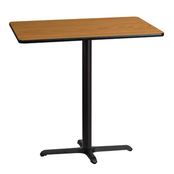 Flash Furniture 30x42 NA Laminate Table-X-Base, Model# XU-NATTB-3042-T2230B-GG