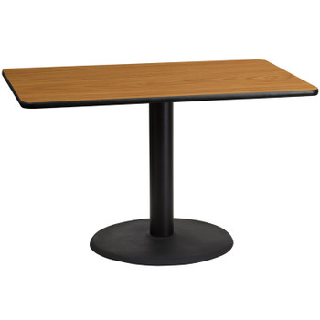 Flash Furniture 30x48 NA Laminate Table-RDBase, Model# XU-NATTB-3048-TR24-GG