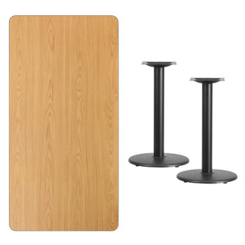 Flash Furniture 30x60 NA Laminate Table-RDBase, Model# XU-NATTB-3060-TR18-GG 2