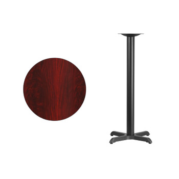 Flash Furniture 24RD MA Laminate Table-X-Base, Model# XU-RD-24-MAHTB-T2222B-GG 2