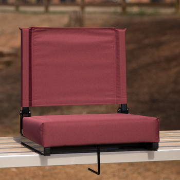 Flash Furniture Grandstand Comfort Seats by Flash Maroon Stadium Chair, Model# XU-STA-M-GG 2