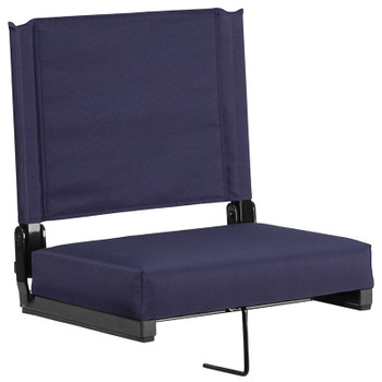 Flash Furniture Grandstand Comfort Seats by Flash Navy Stadium Chair, Model# XU-STA-NVY-GG