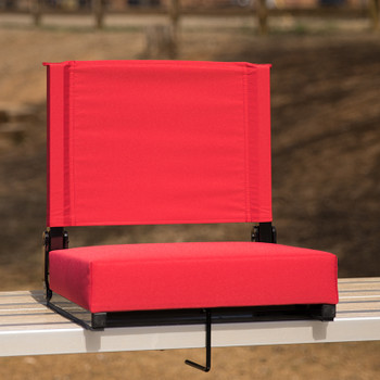 Flash Furniture Grandstand Comfort Seats by Flash Red Stadium Chair, Model# XU-STA-RED-GG 2