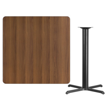 Flash Furniture 42SQ WA Laminate Table-X-Base, Model# XU-WALTB-4242-T3333B-GG 2