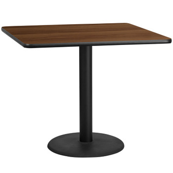 Flash Furniture 42SQ WA Laminate Table-RD Base, Model# XU-WALTB-4242-TR24-GG