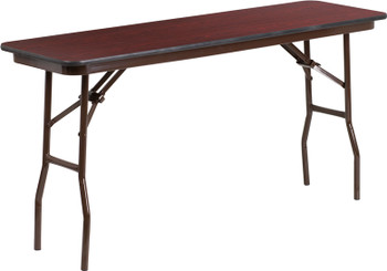Flash Furniture 18x60 Mahogany Training Table, Model# YT-1860-MEL-WAL-GG