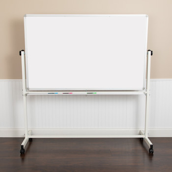 Flash Furniture HERCULES Series 64.25"W x 64.75"H White Board, Model# YU-YCI-005-GG 2